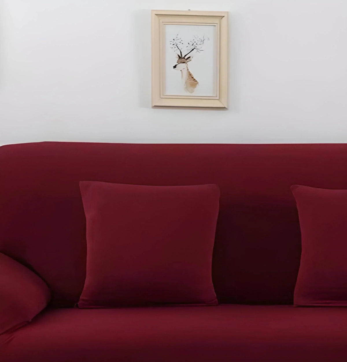 Stretch-Kissenhülle – Granatrot – Ansicht 2