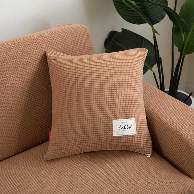 Jacquard-Kissenhülle – Kastanienbraun – Ansicht 2