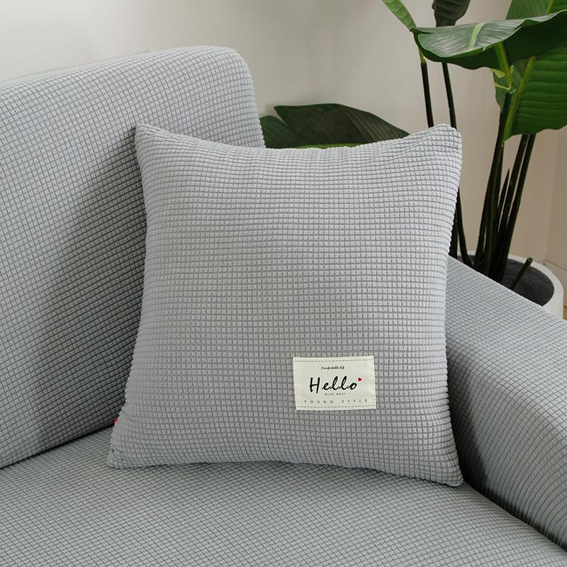 Jacquard-Kissenhülle – Hellgrau – Ansicht 2