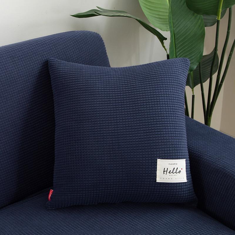 Jacquard-Kissenhülle – Marineblau – Ansicht 2