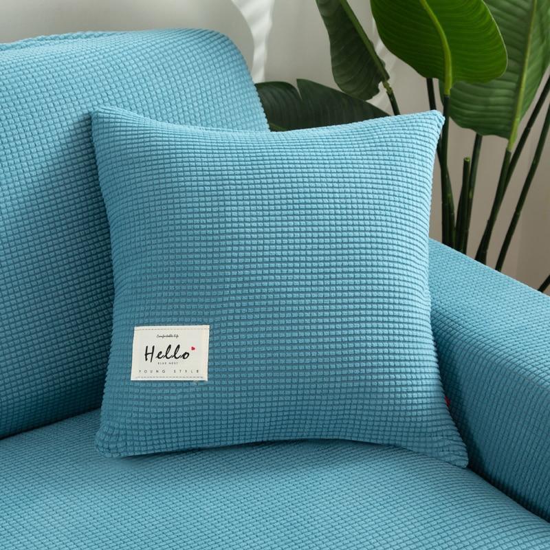 Jacquard-Kissenhülle – Himmelblau – Ansicht 2