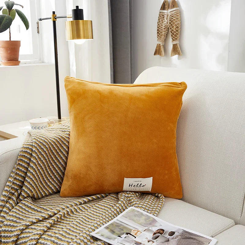 Kissenhülle aus Samt – Orange – Ansicht 1