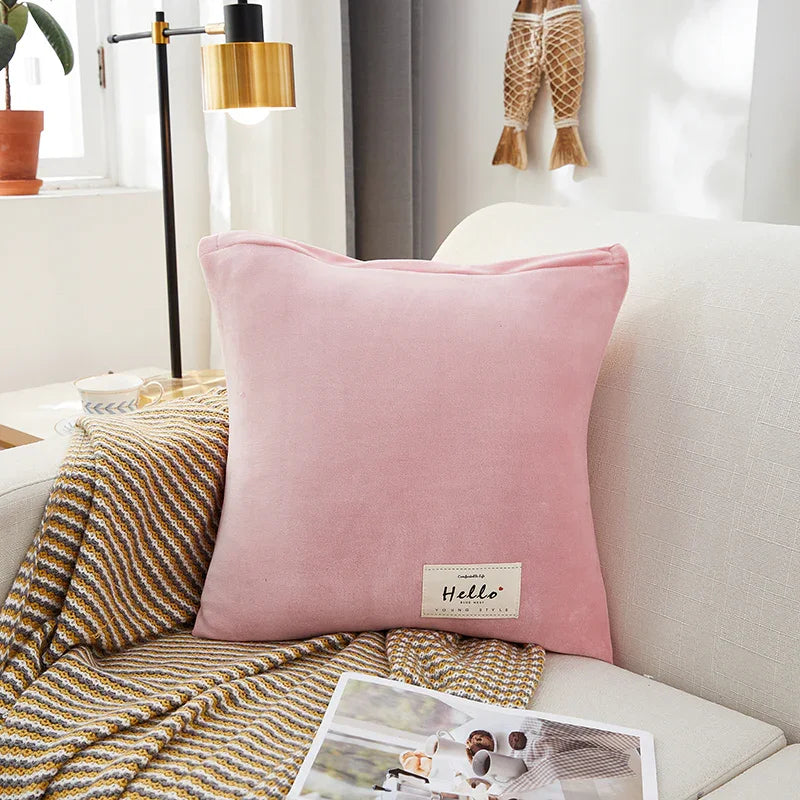 Kissenhülle aus Samt – Rosa – Ansicht 1