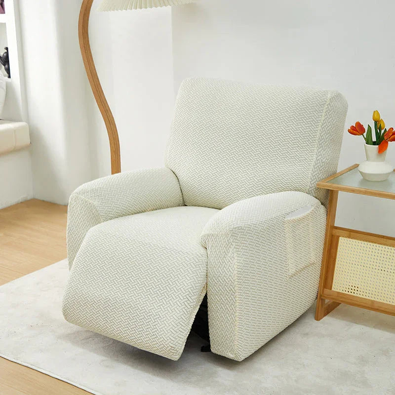 Bezug für Relaxsessel mit Flechtmuster – Beige – Ansicht 2