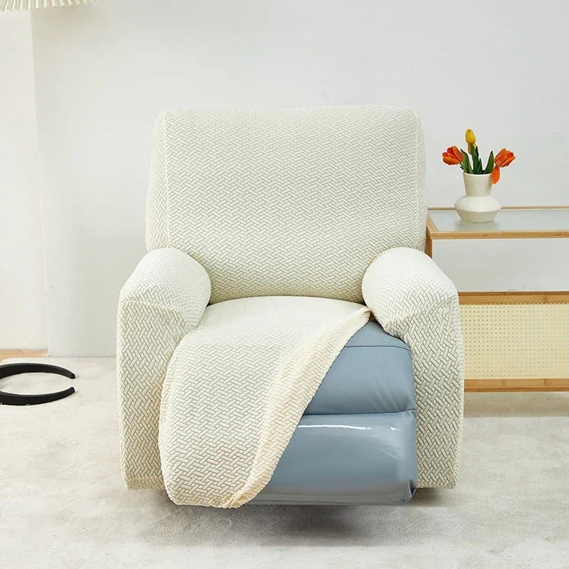 Bezug für Relaxsessel mit Flechtmuster – Beige – Ansicht 4