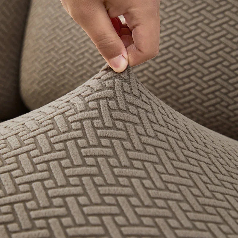 Bezug für Relaxsessel mit Flechtmuster – Braun – Ansicht 10