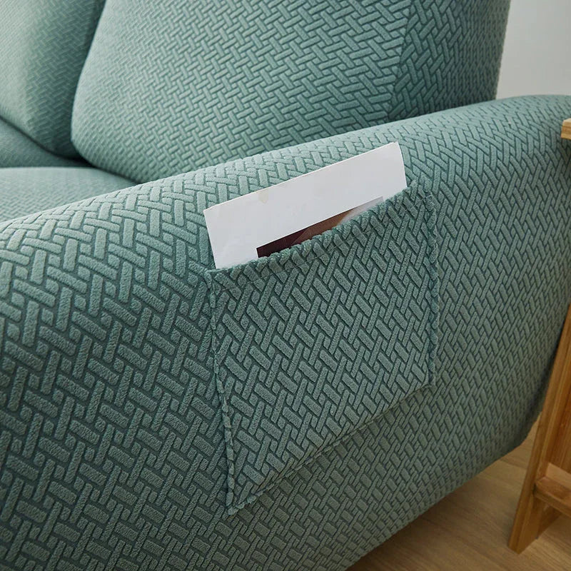 Bezug für Relaxsessel mit Flechtmuster – Dunkelgrün – Ansicht 7