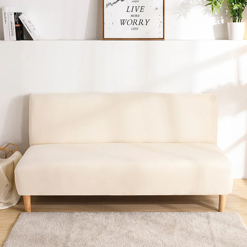 Stretch-Bezug fürs Schlafsofa – Beige – Ansicht 1