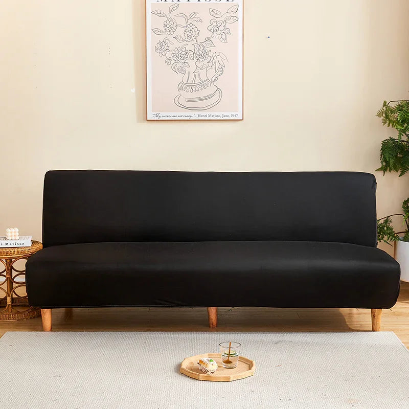 Stretch-Bezug fürs Schlafsofa – Schwarz – Ansicht 1