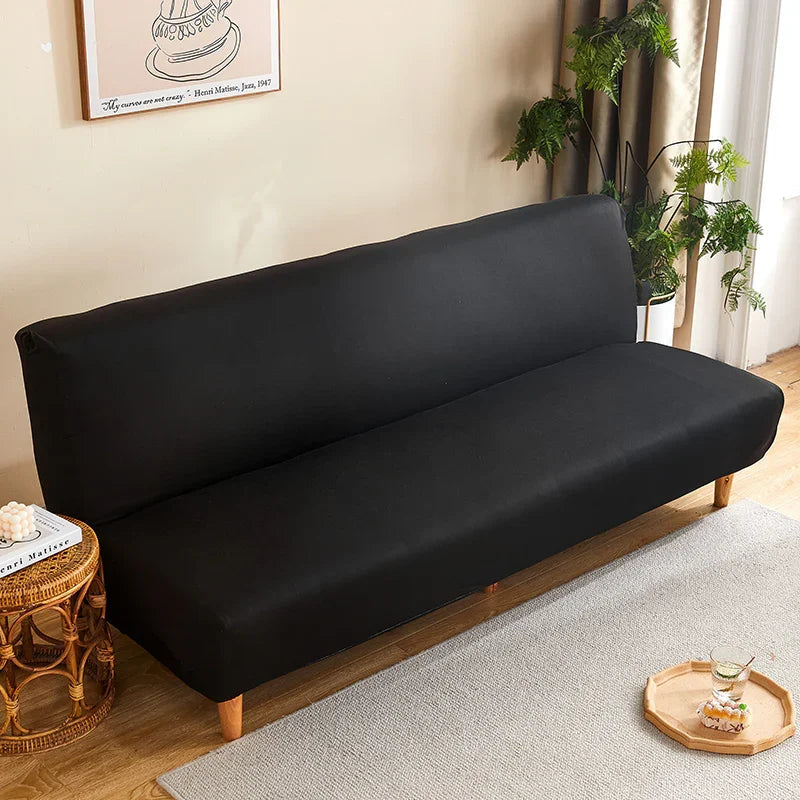 Stretch-Bezug fürs Schlafsofa – Schwarz – Ansicht 2