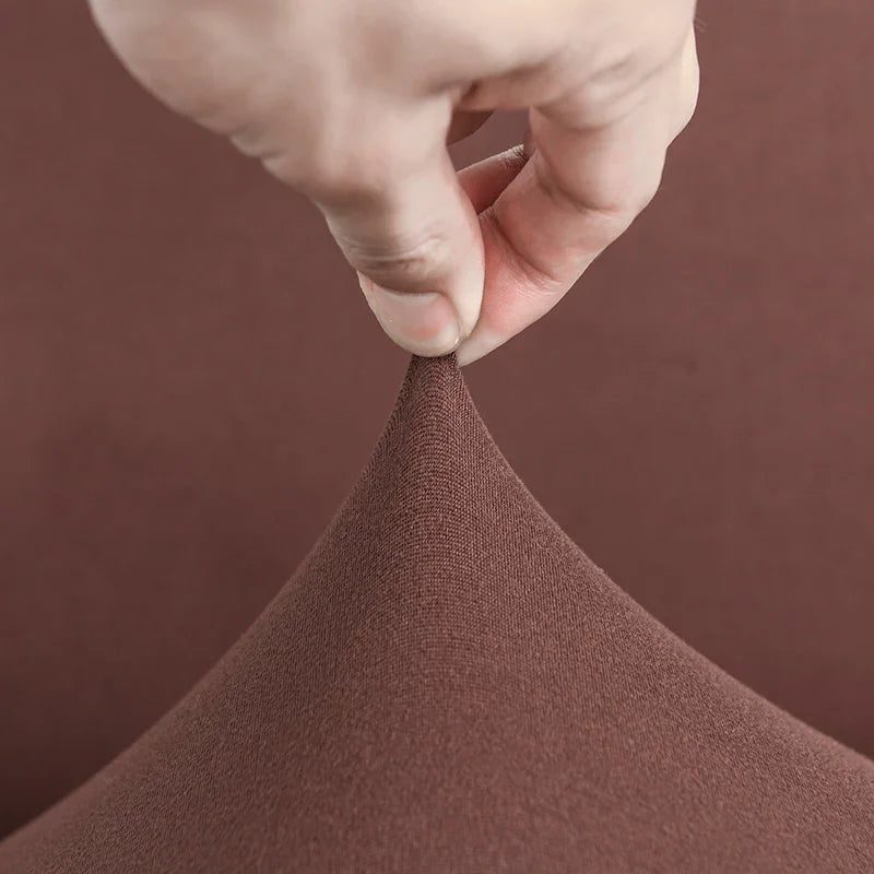 Stretch-Bezug fürs Schlafsofa – Schokoladenbraun – Ansicht 4