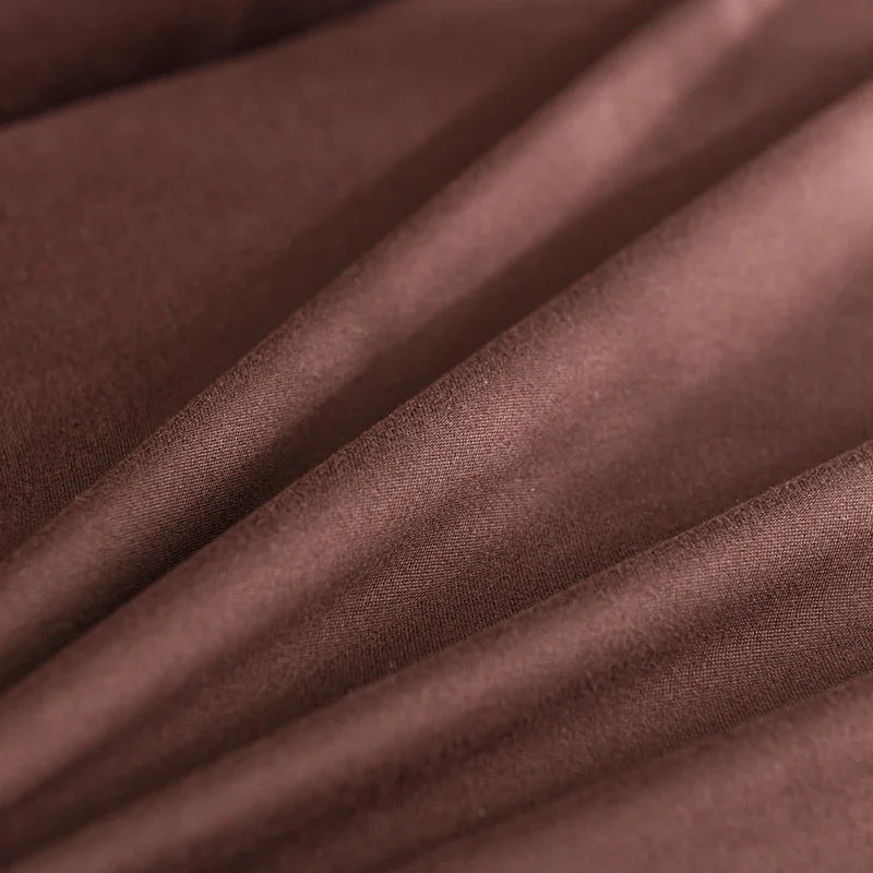 Stretch-Bezug fürs Schlafsofa – Schokoladenbraun – Ansicht 5