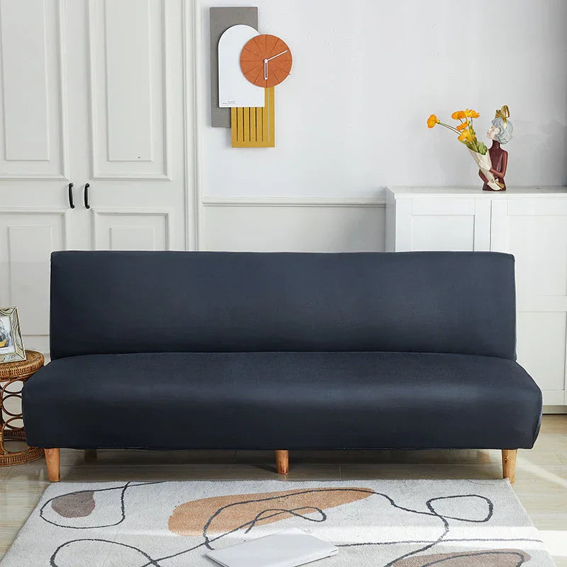 Stretch-Bezug fürs Schlafsofa – Graphitschwarz – Ansicht 1