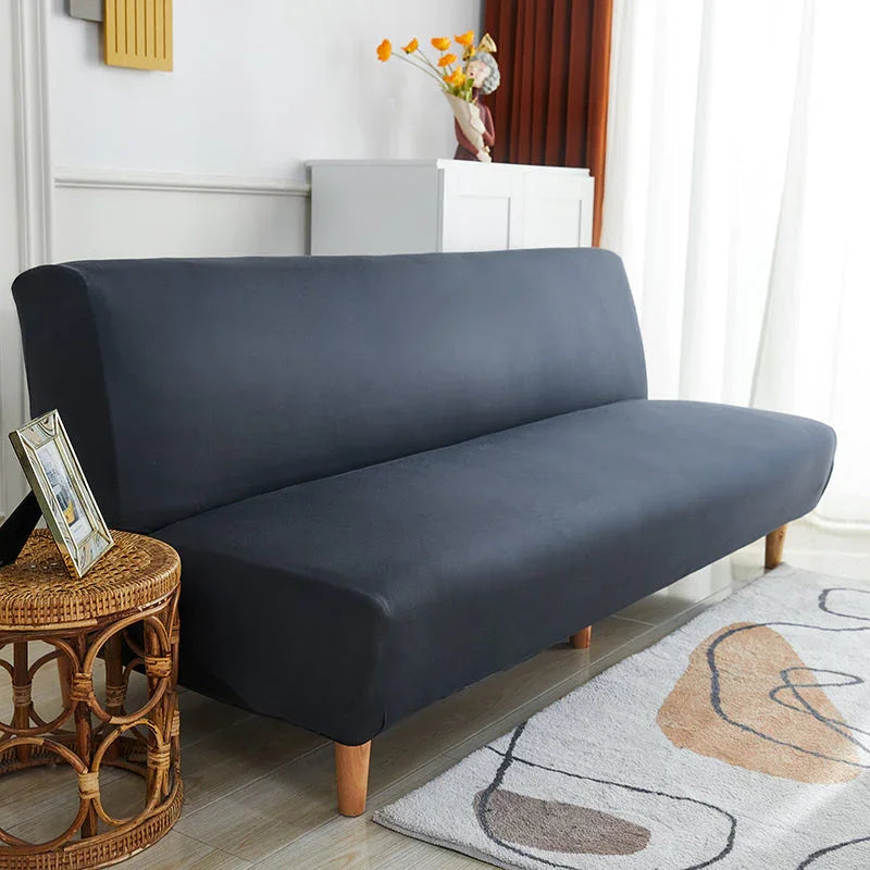Stretch-Bezug fürs Schlafsofa – Graphitschwarz – Ansicht 2