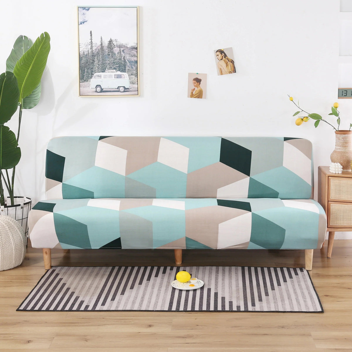 Schlafsofa-Bezug Greenoo – bedruckt – Ansicht 1