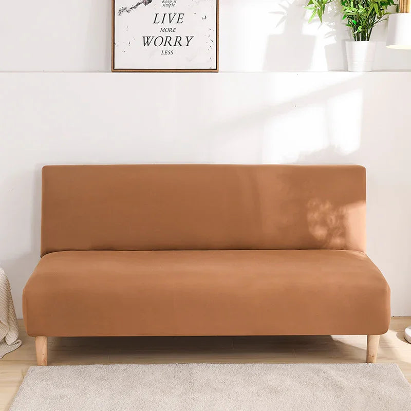 Stretch-Bezug fürs Schlafsofa – Hellbraun – Ansicht 1