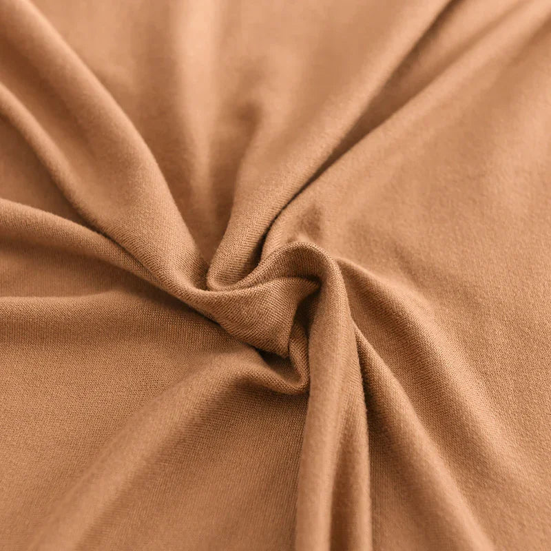 Stretch-Bezug fürs Schlafsofa – Hellbraun – Ansicht 4