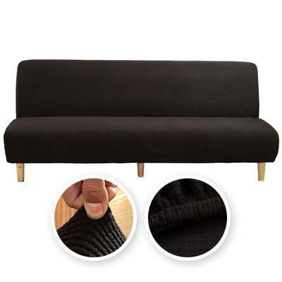 Jacquard-Schlafsofa-Bezug – Schwarz – Ansicht 1