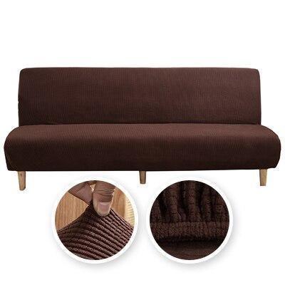 Jacquard-Schlafsofa-Bezug – Schokoladenbraun – Ansicht 1