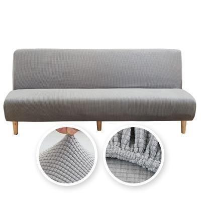 Jacquard-Schlafsofa-Bezug – Hellgrau – Ansicht 1