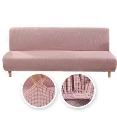 Jacquard-Schlafsofa-Bezug – Pastellrosa – Ansicht 1