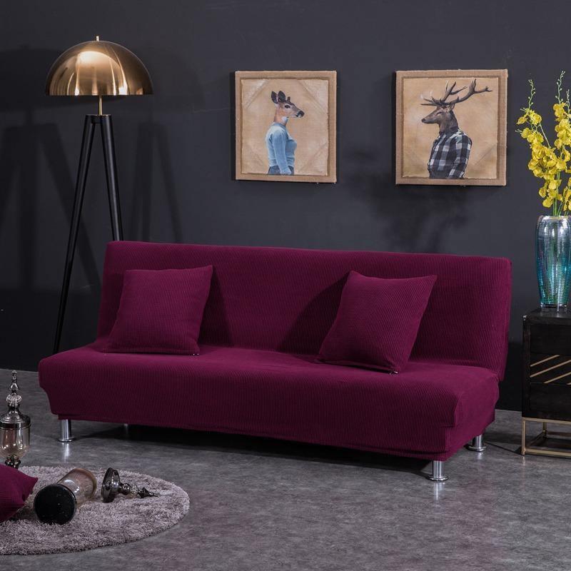 Jacquard-Schlafsofa-Bezug – Rot – Ansicht 1