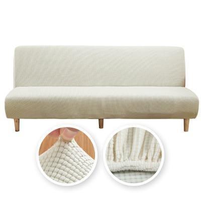 Jacquard-Schlafsofa-Bezug – Wollweiß – Ansicht 2