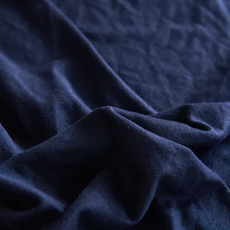 Stretch-Bezug fürs Schlafsofa – Marineblau – Ansicht 4