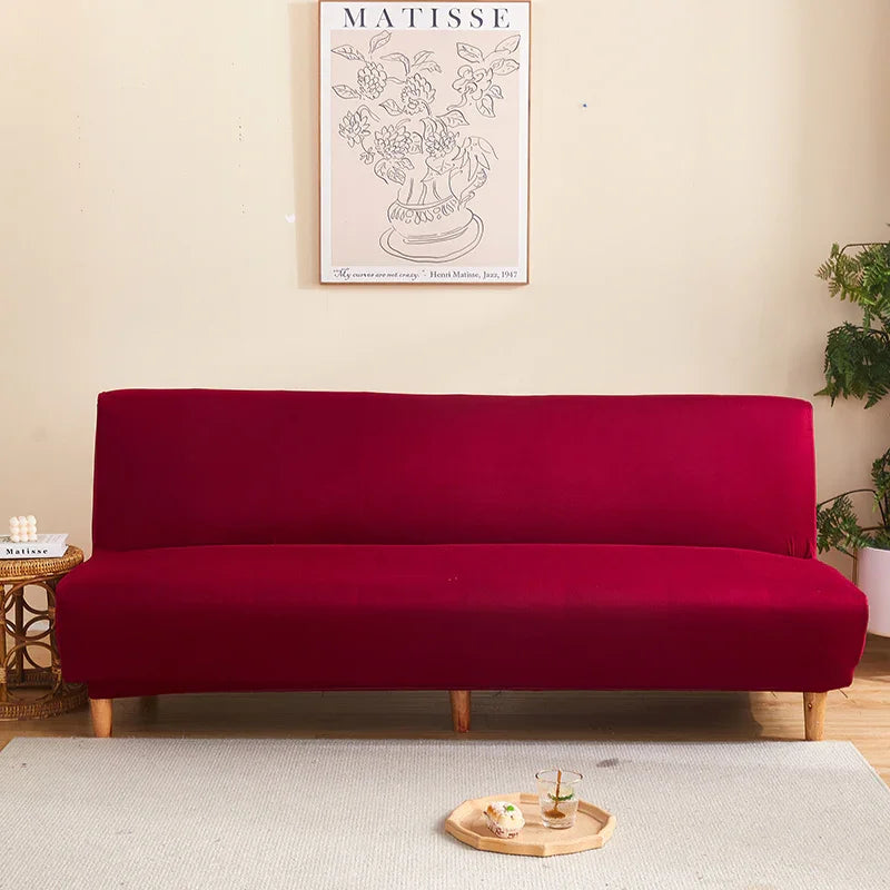 Stretch-Bezug fürs Schlafsofa – Rot – Ansicht 1