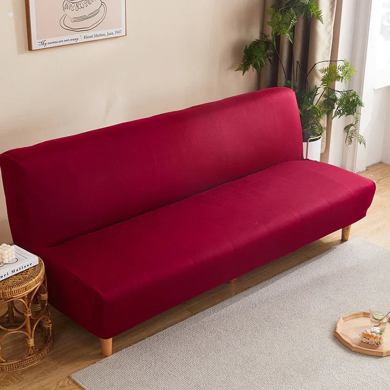 Stretch-Bezug fürs Schlafsofa – Rot – Ansicht 2
