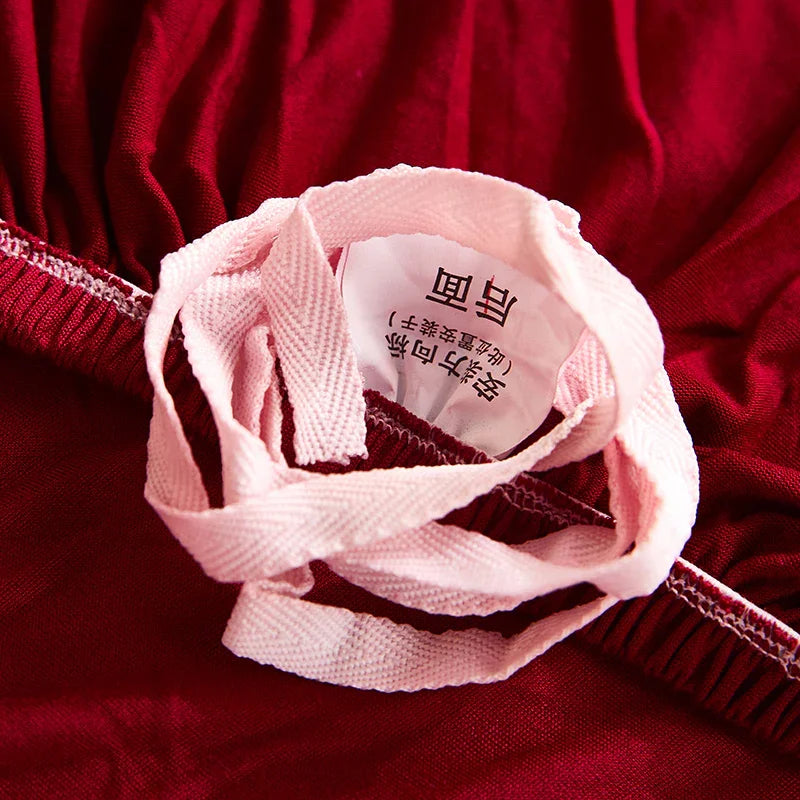Stretch-Bezug fürs Schlafsofa – Rot – Ansicht 5
