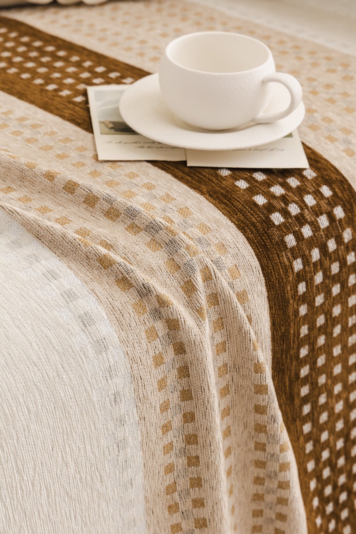 Sofaüberwurf Casella – Braun – Ansicht 3