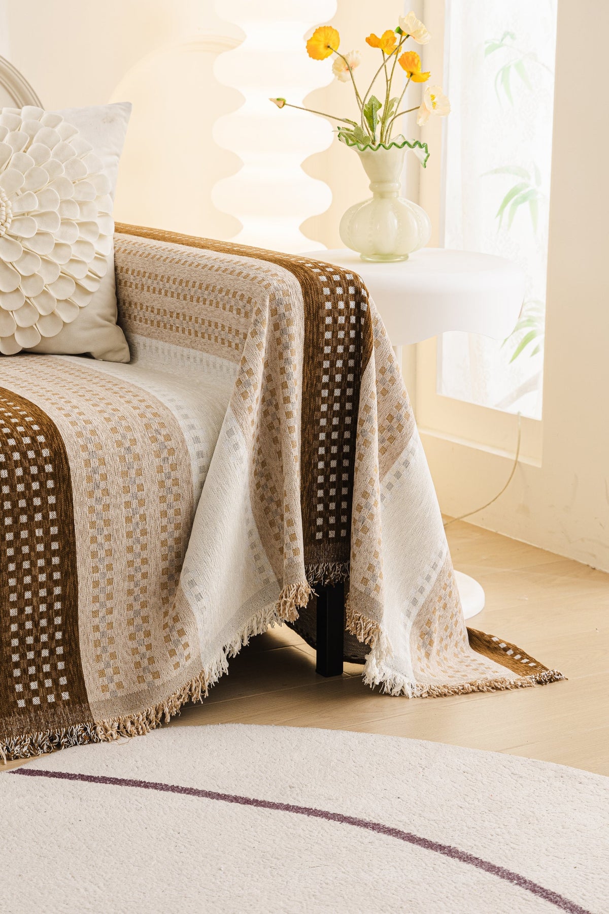 Sofaüberwurf Casella – Braun – Ansicht 4
