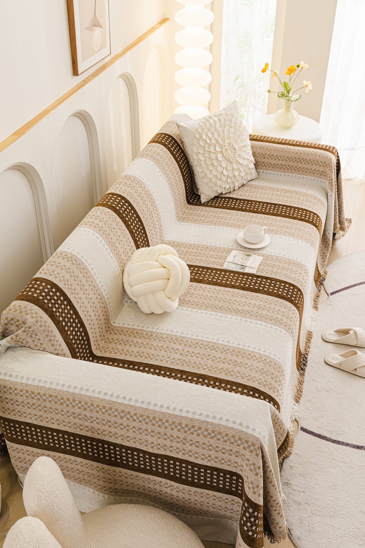 Sofaüberwurf Casella – Braun – Ansicht 5