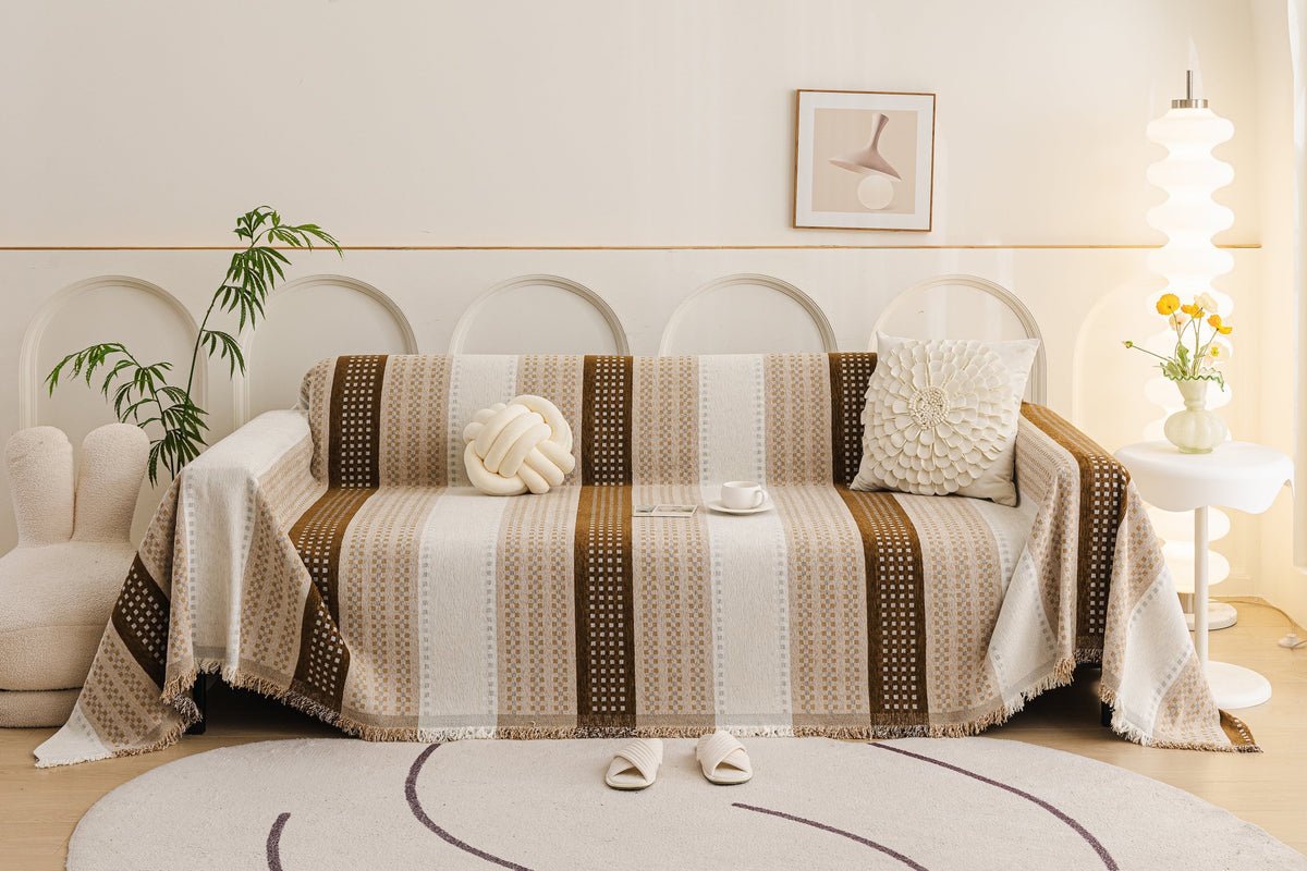 Sofaüberwurf Casella – Braun – Ansicht 7
