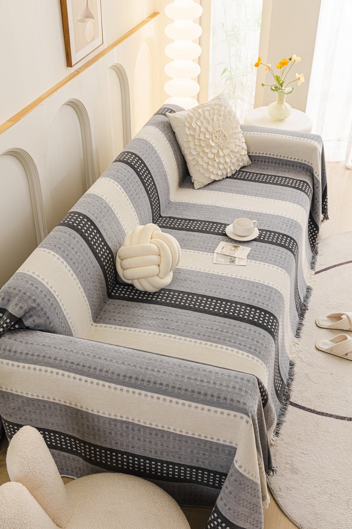 Sofaüberwurf Casella – Grau – Ansicht 5