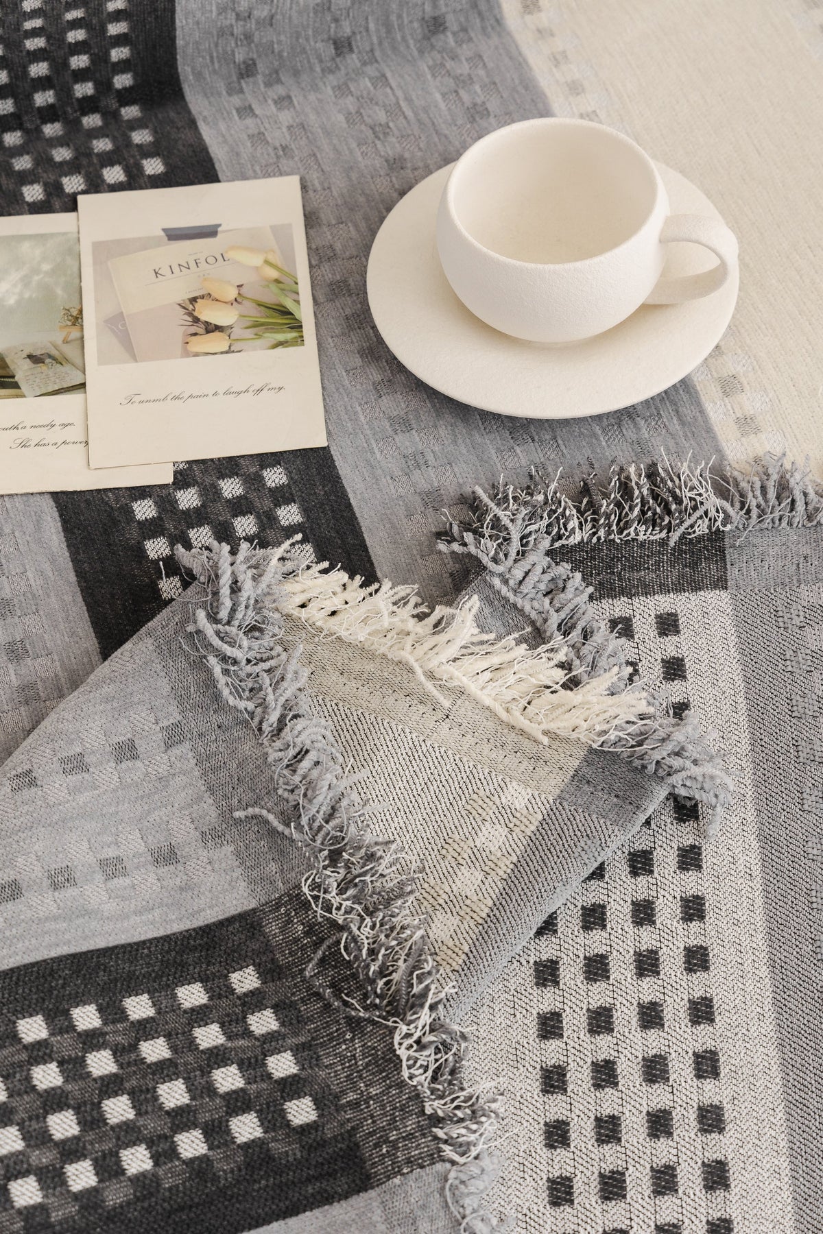 Sofaüberwurf Casella – Grau – Ansicht 6
