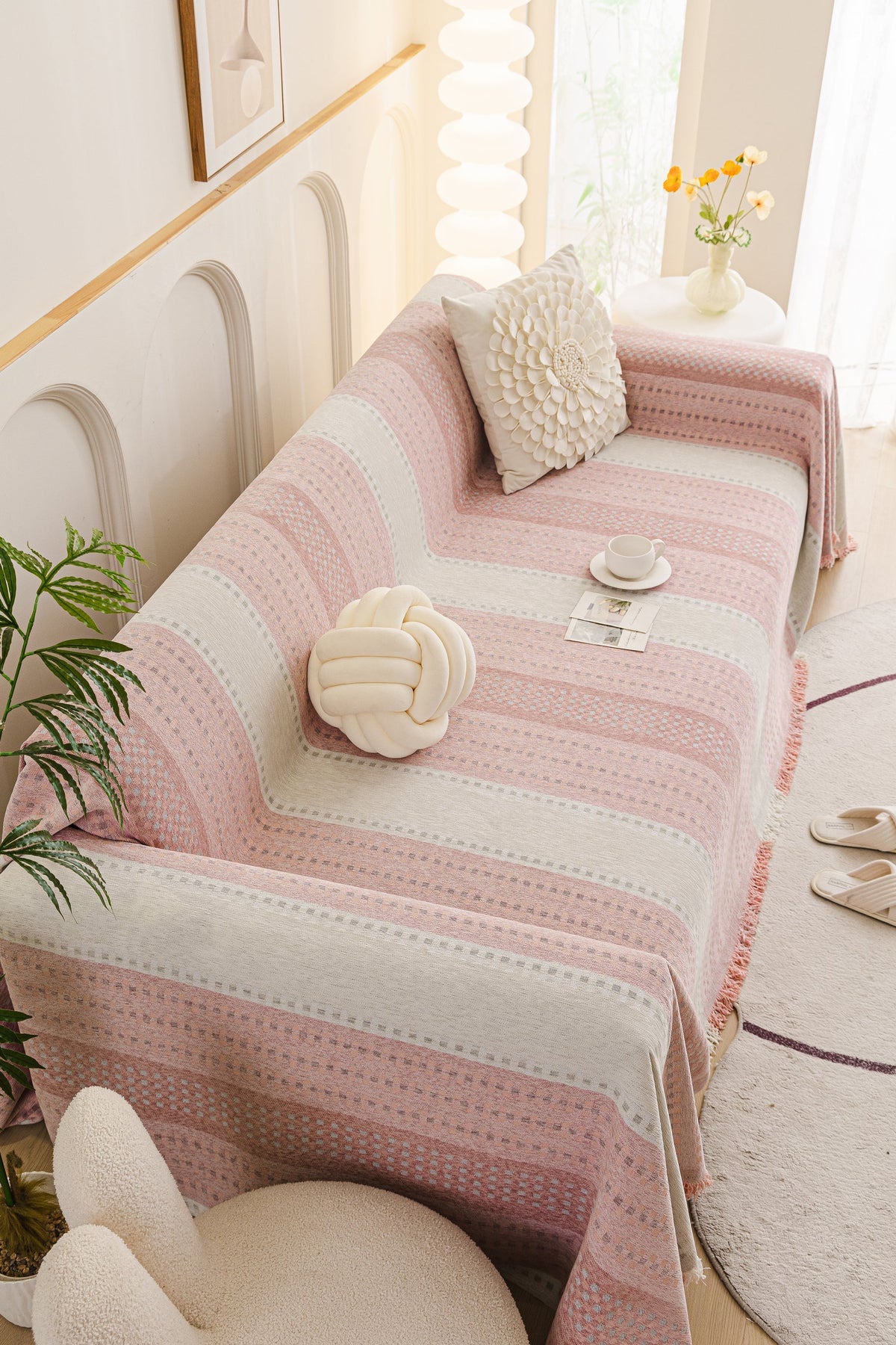 Sofaüberwurf Casella – Rosa – Ansicht 5