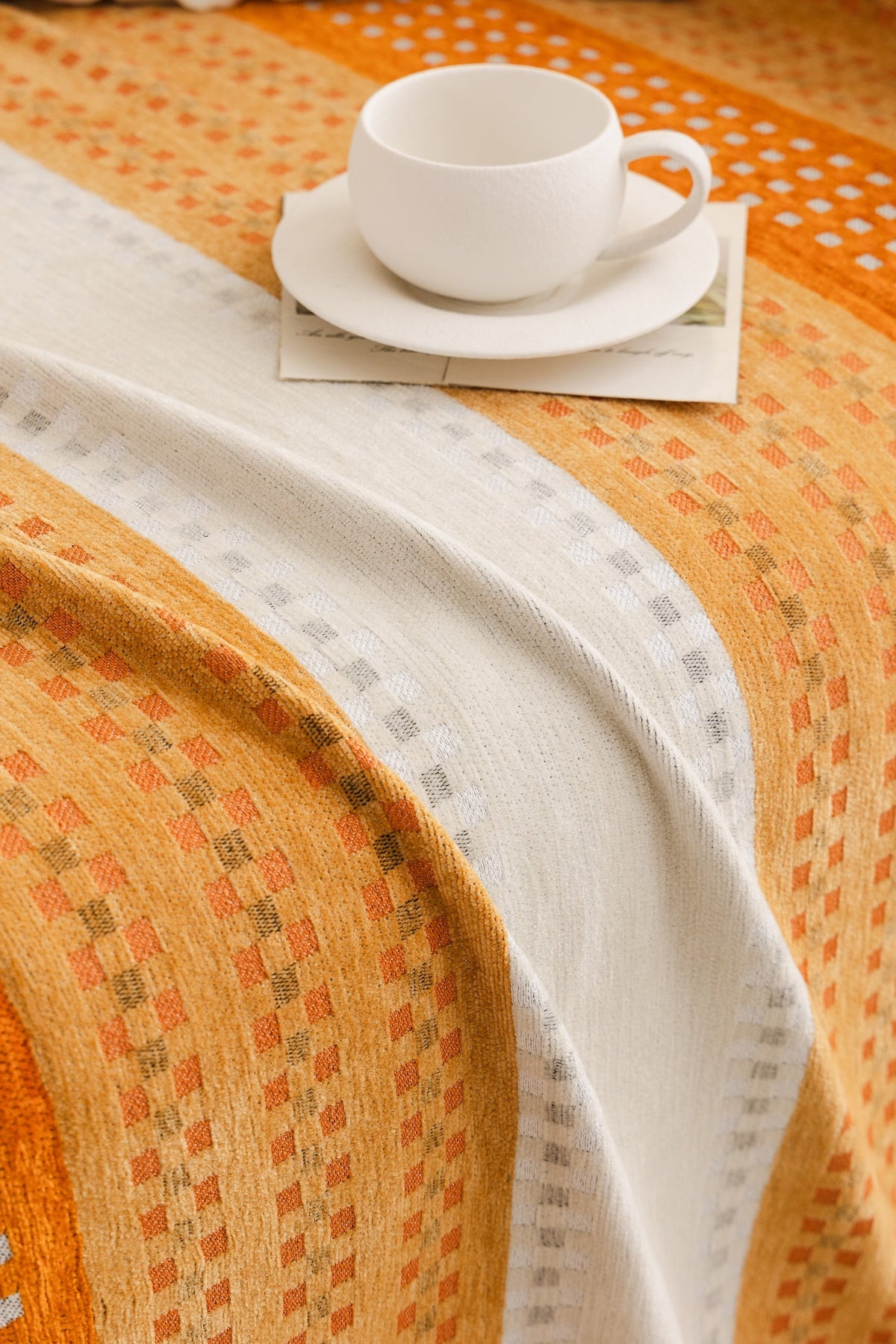 Sofaüberwurf Casella – Orange – Ansicht 3