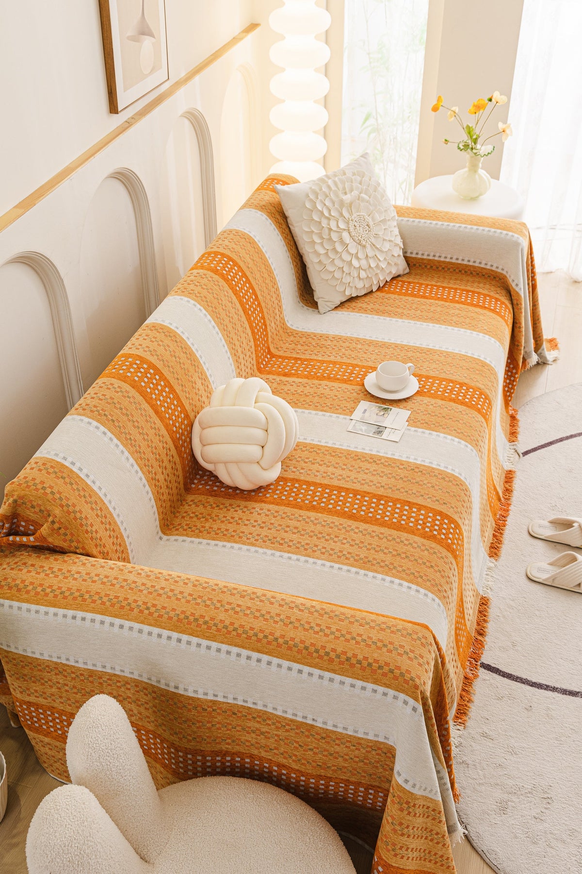 Sofaüberwurf Casella – Orange – Ansicht 5
