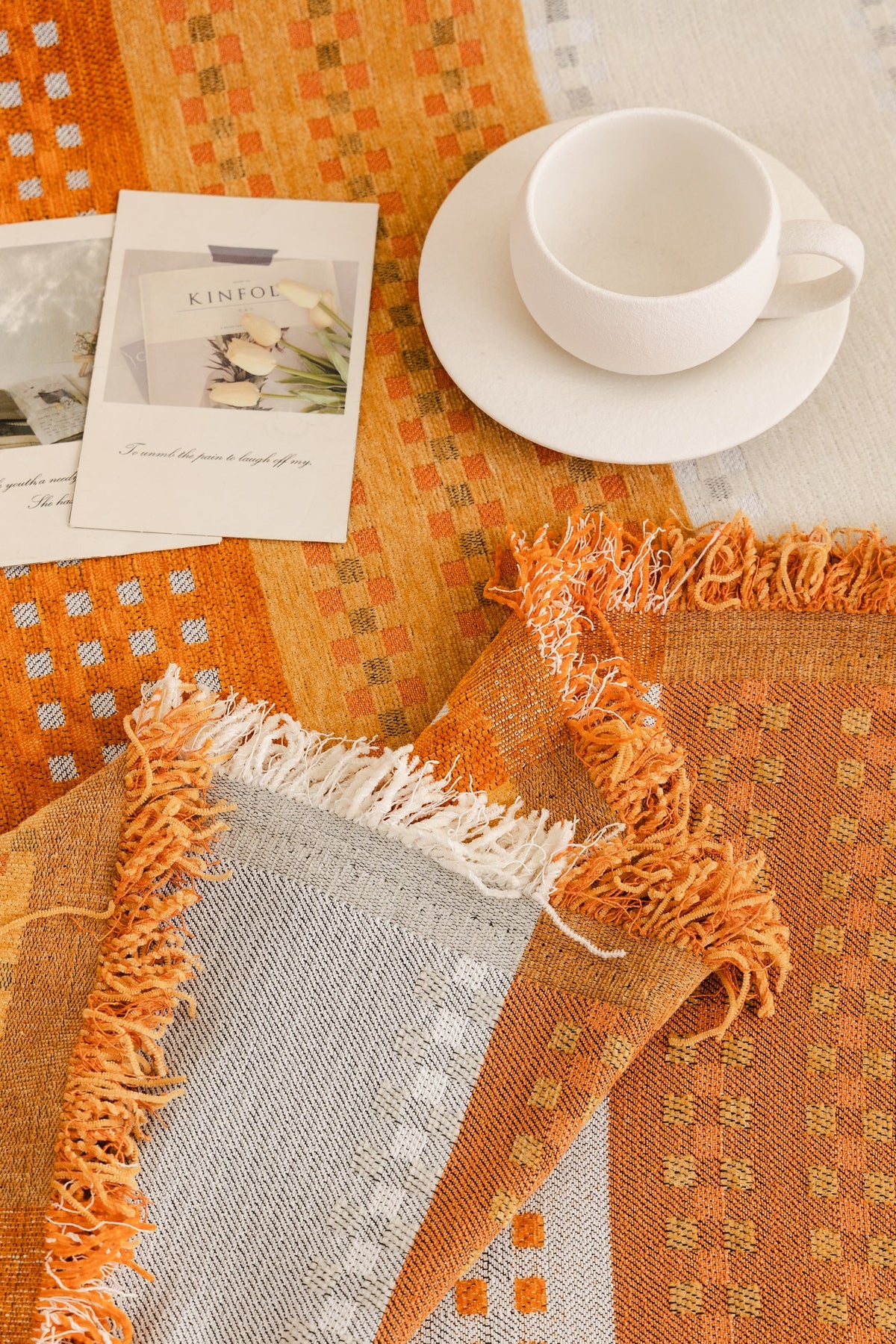 Sofaüberwurf Casella – Orange – Ansicht 6
