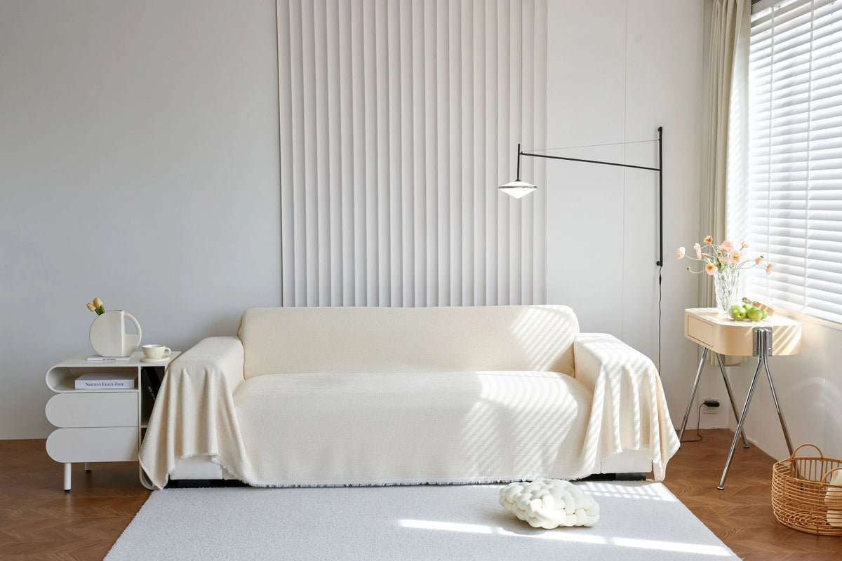 Sofaüberwurf Coveri – Beige – Ansicht 1