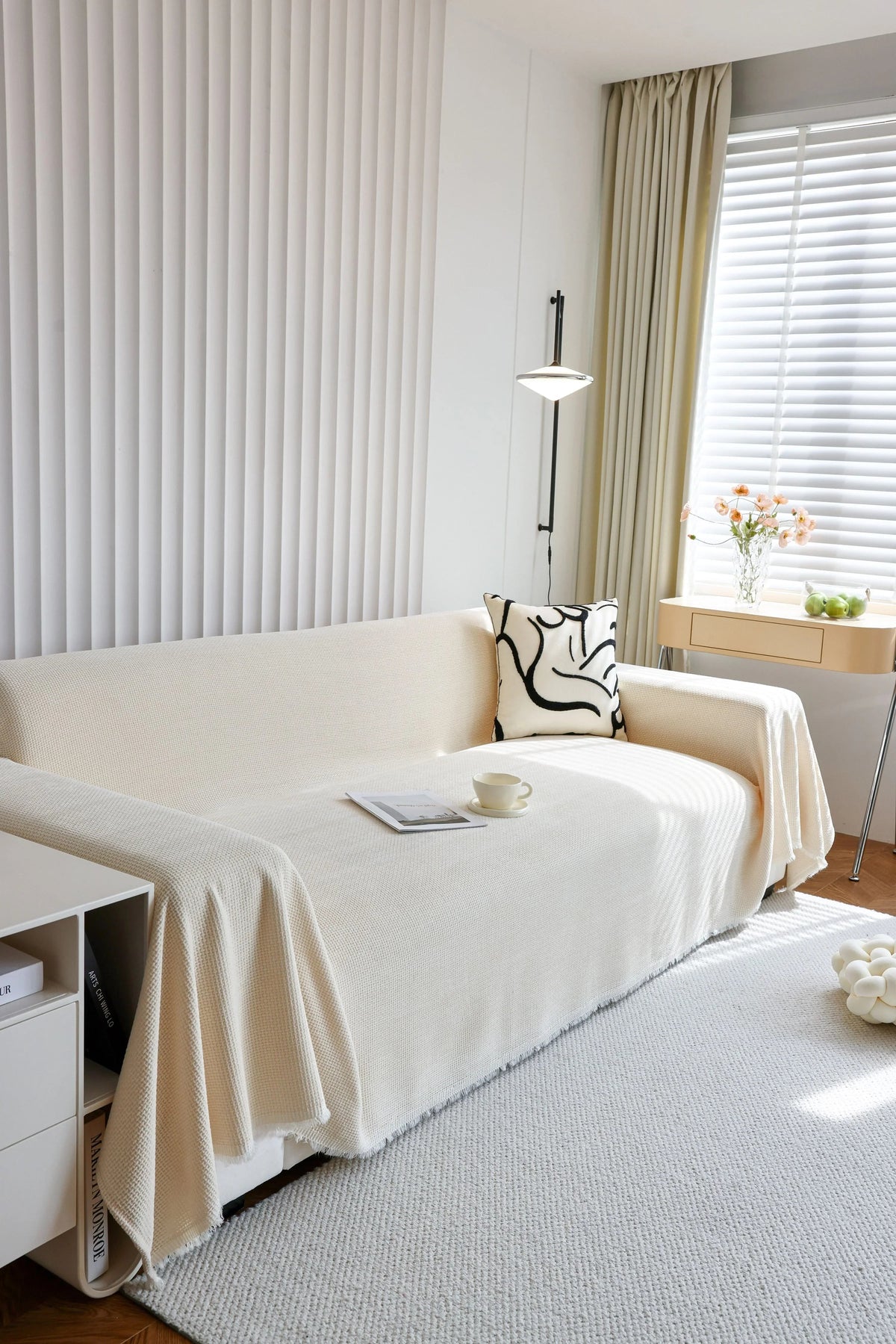 Sofaüberwurf Coveri – Beige – Ansicht 2