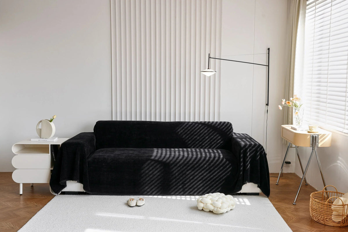 Sofaüberwurf Coveri – Schwarz – Ansicht 1