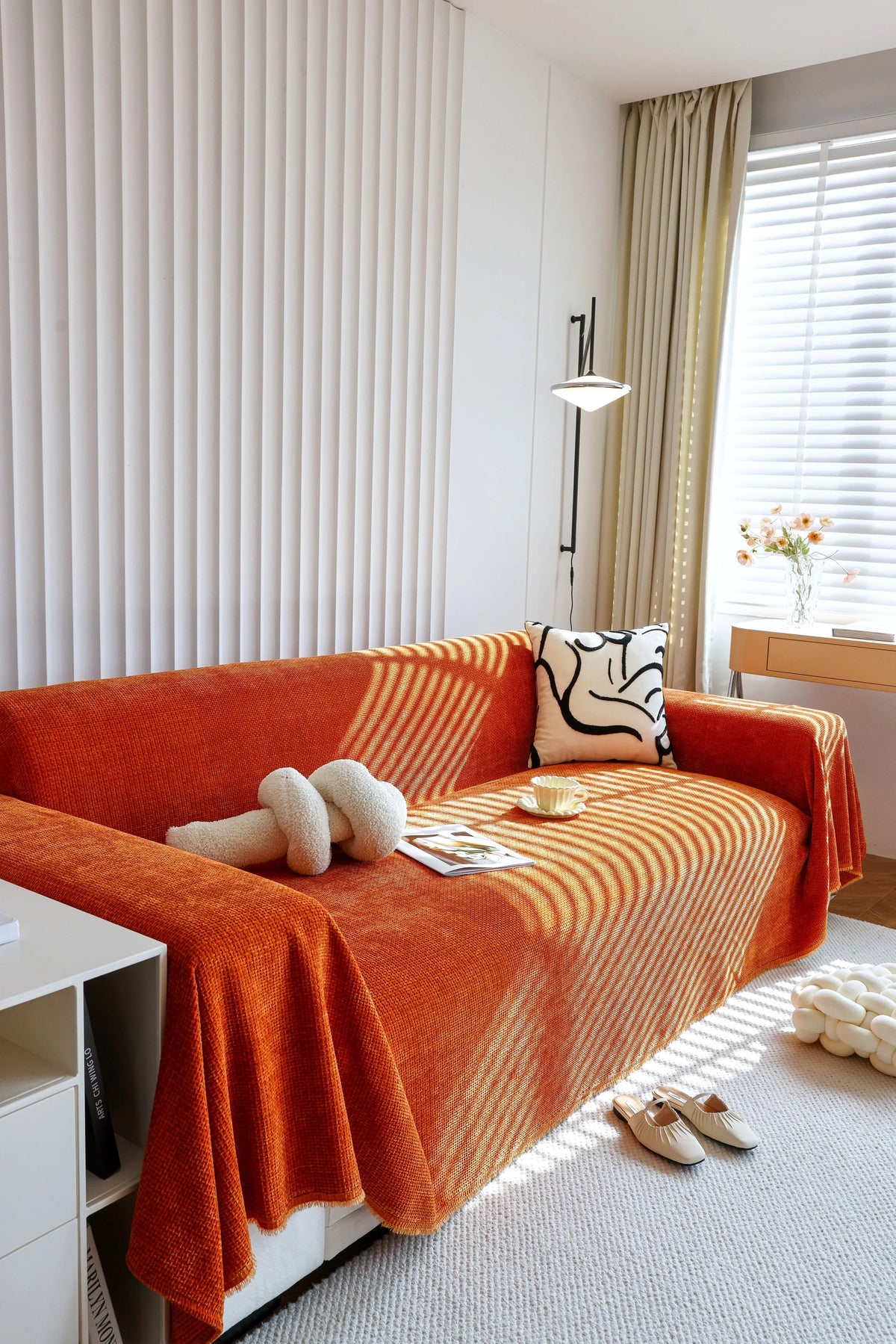 Sofaüberwurf Coveri – Karamell – Ansicht 2