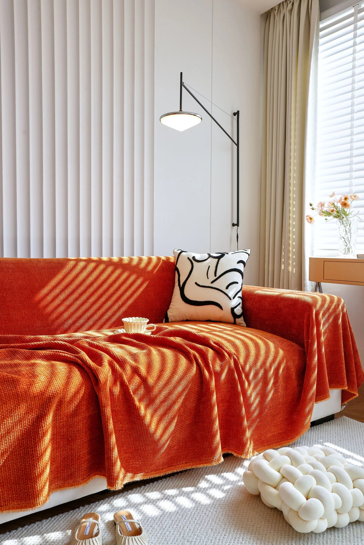Sofaüberwurf Coveri – Karamell – Ansicht 3