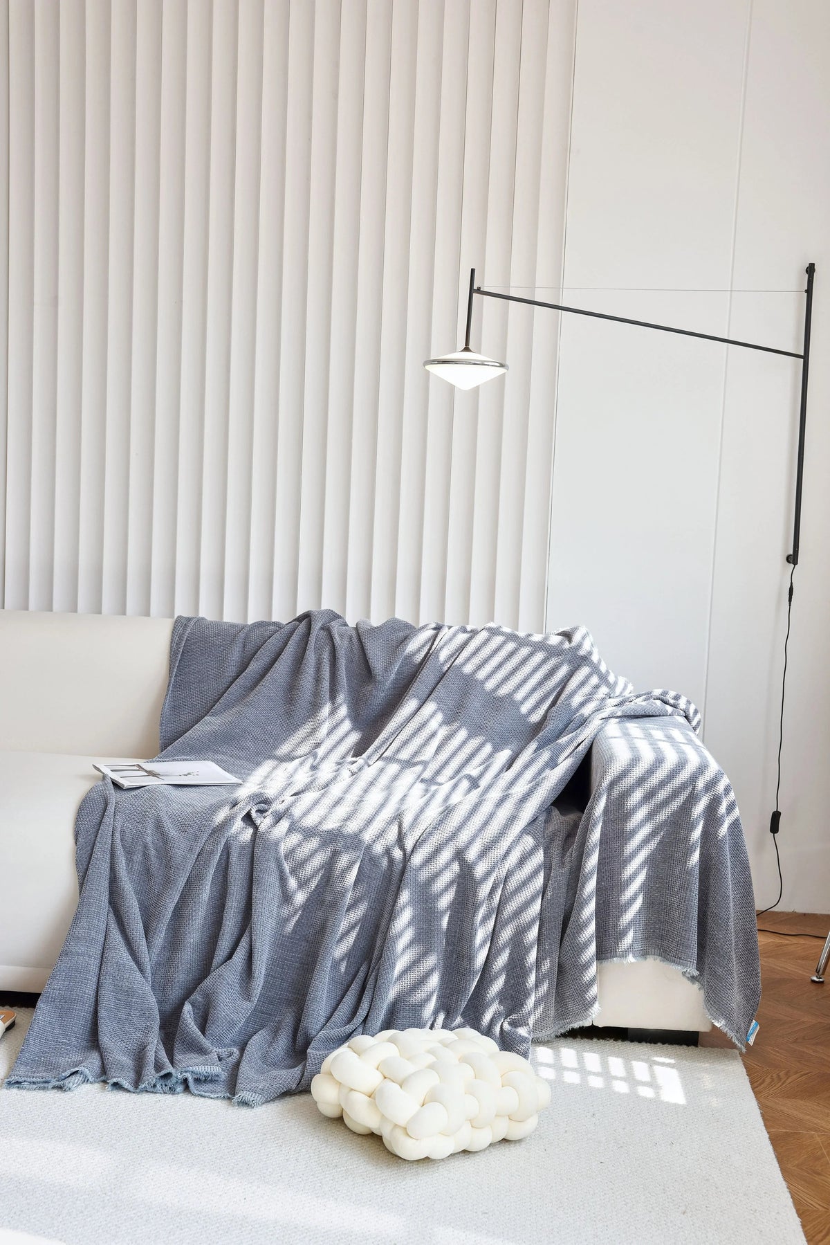 Sofaüberwurf Coveri – Dunkelgrau – Ansicht 4
