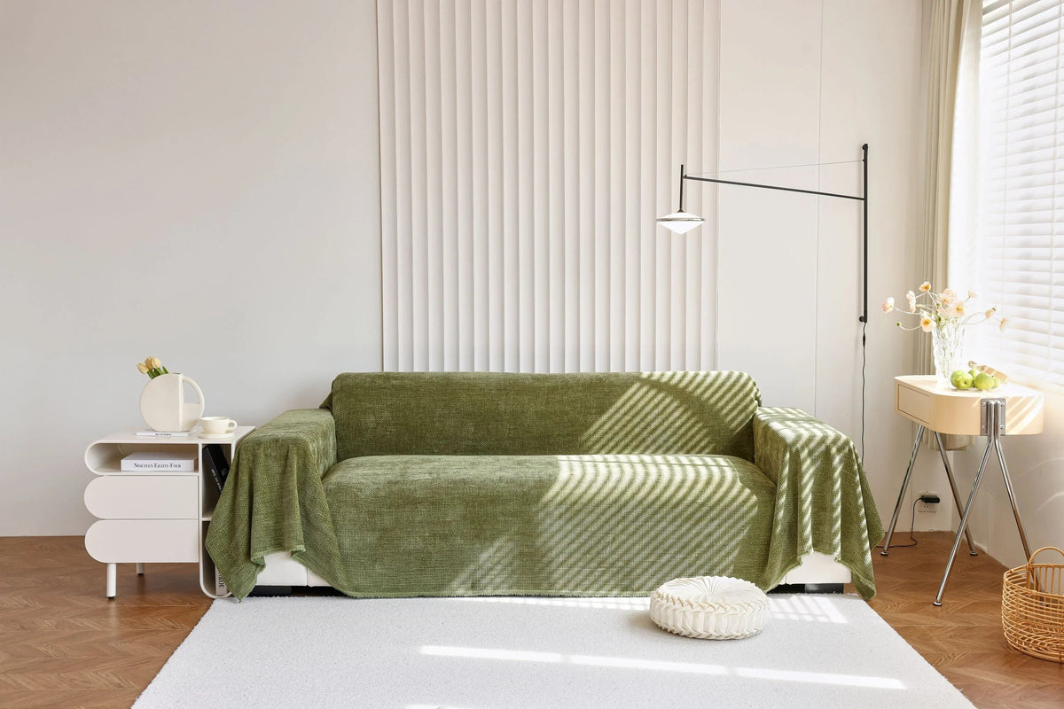 Sofaüberwurf Coveri – Teegrün – Ansicht 1