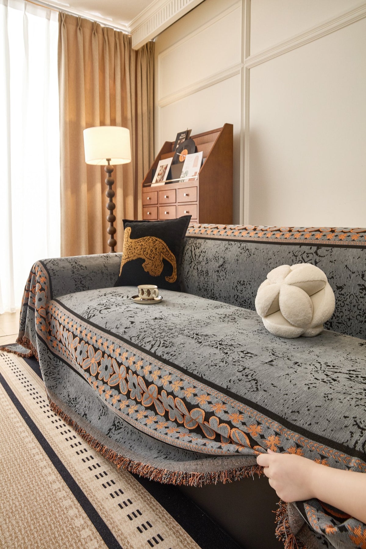 Sofaüberwurf Elaris – Grau – Ansicht 5