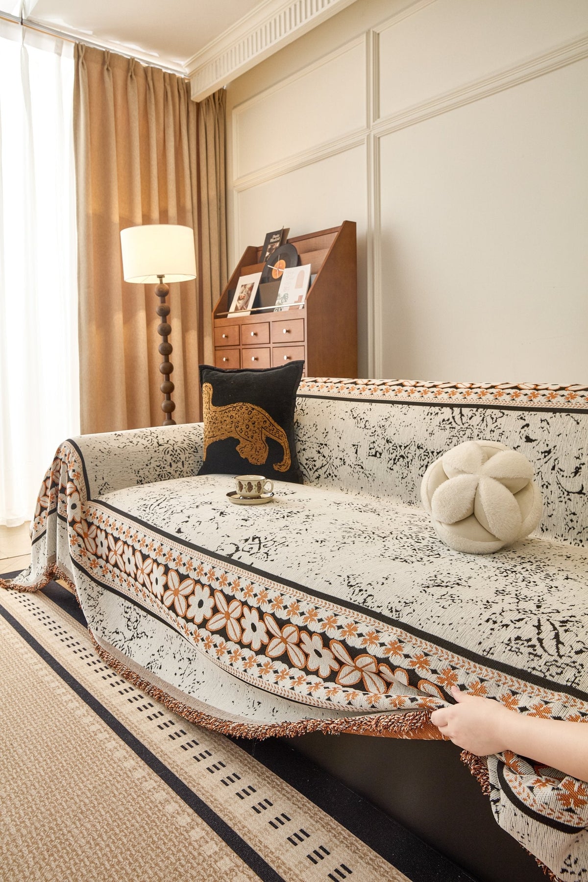 Sofaüberwurf Elaris – Cremeweiß – Ansicht 6